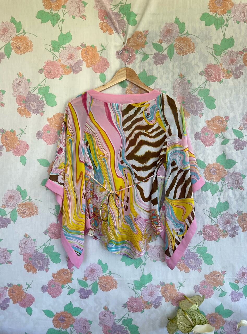 00's Fun Printed Blouse