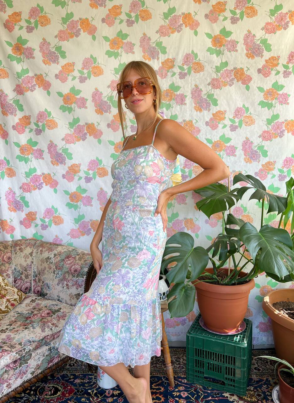 Flower Printed Midi Dress
