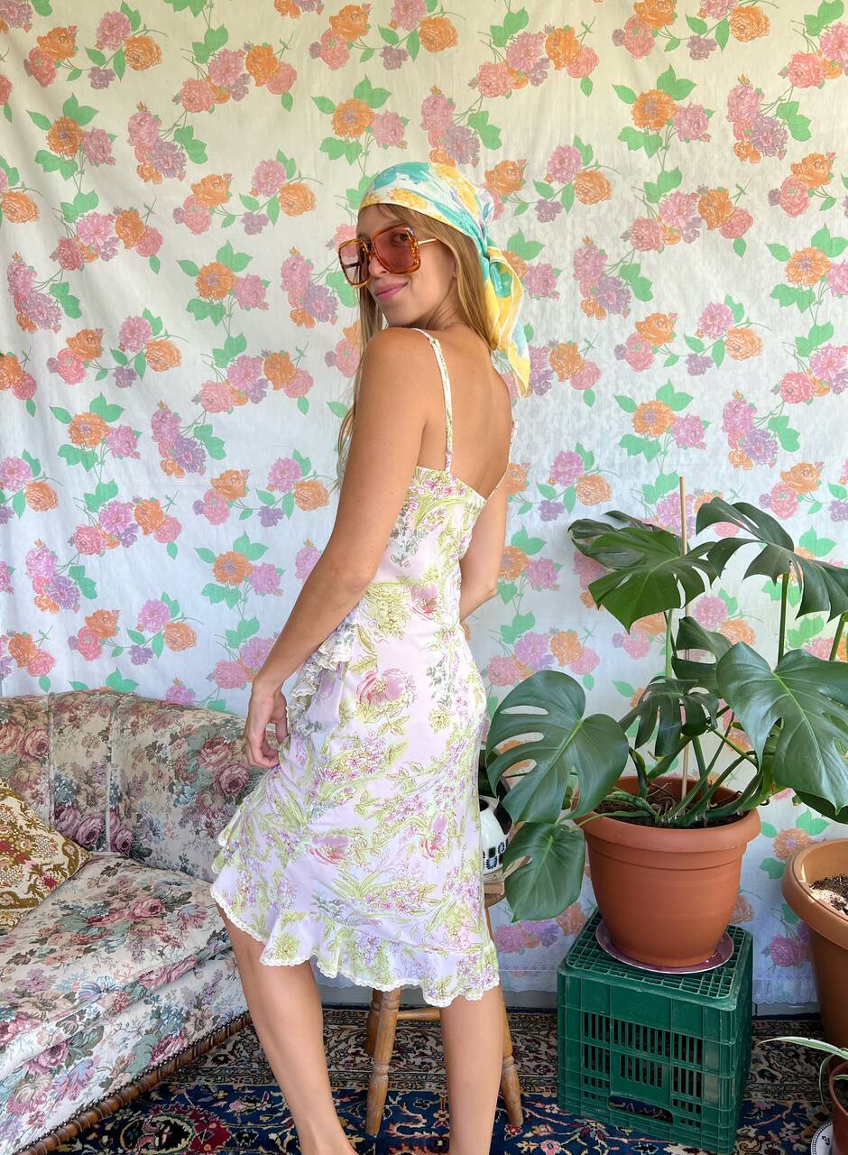 90's Detailed Slip Dress
