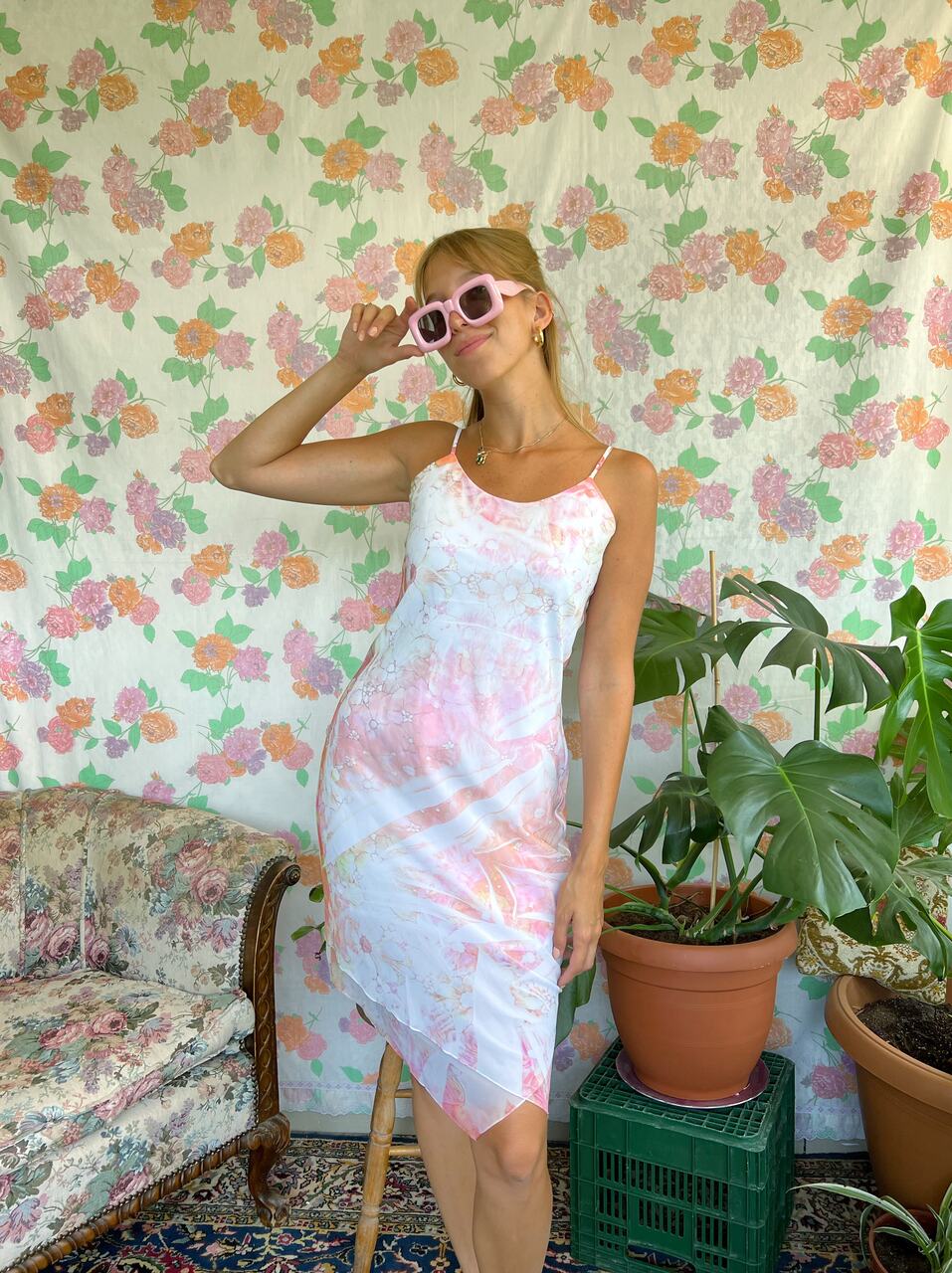 90's Pastel Slip Dress