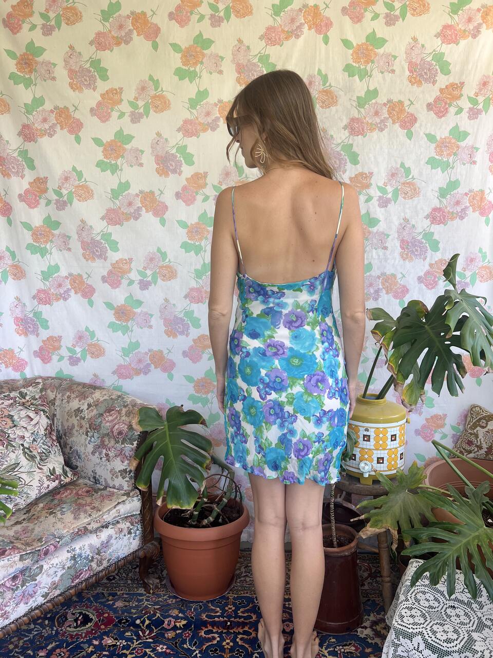90's Silk Garden Dress