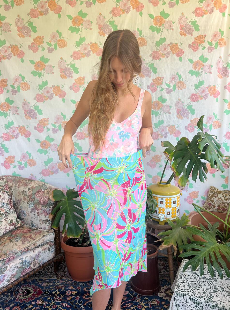 Y2K Pastel Floral Skirt