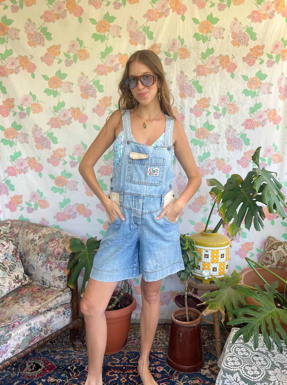 90's Fun Short Jumpsuit