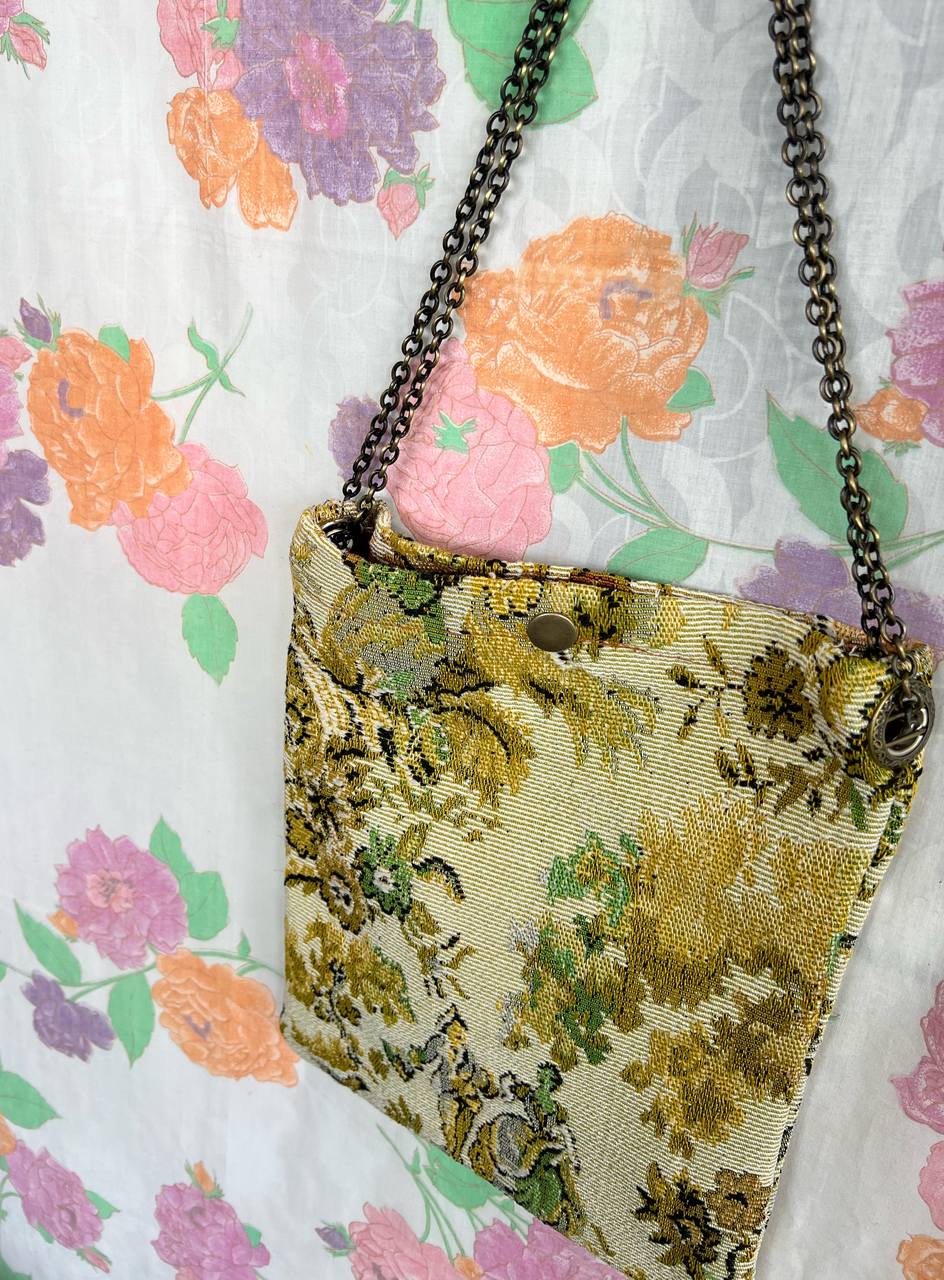 Vintage Tapestry Side Bag | Upcycled