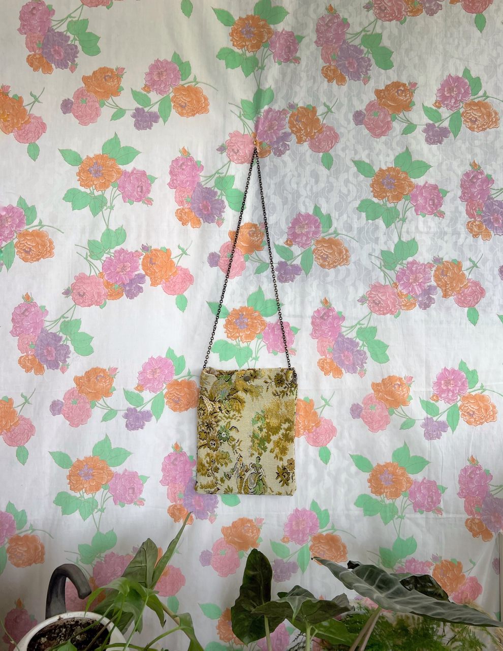Vintage Tapestry Side Bag | Upcycled