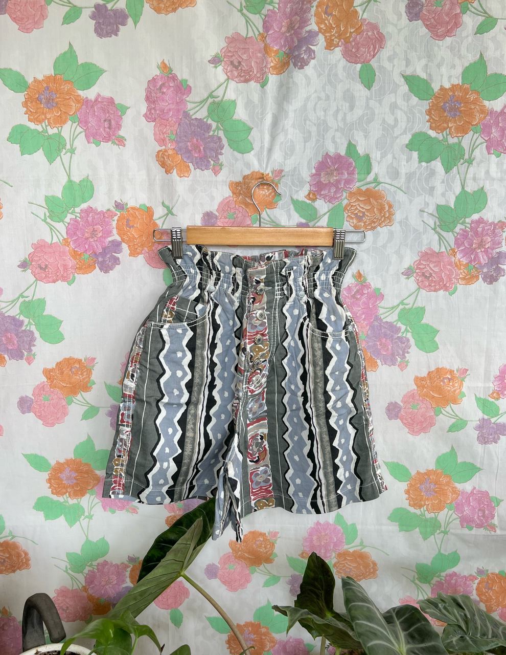 Ethnic Printed Vintage Shorts - With the tag!