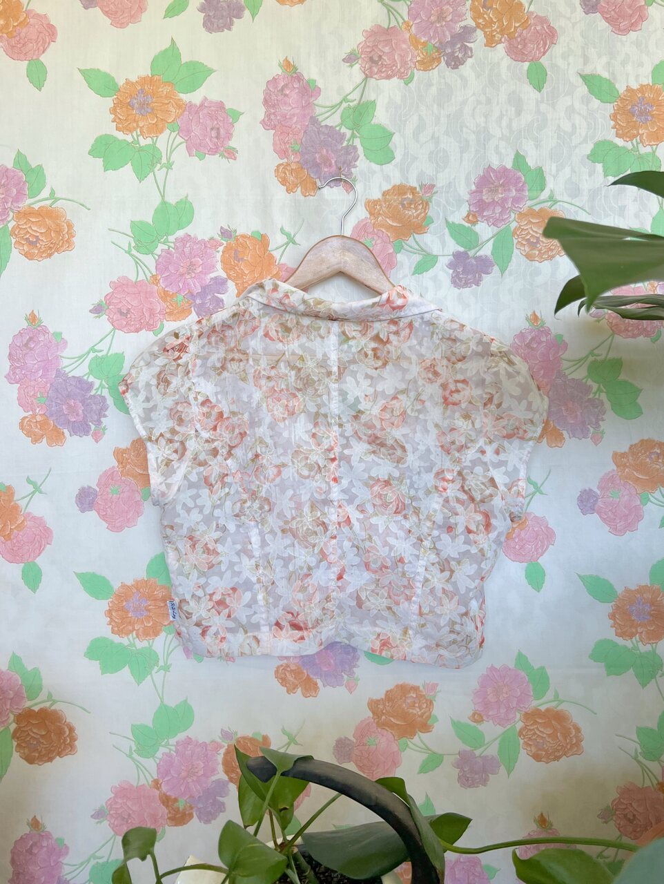 Vintage Transparent Flower Top