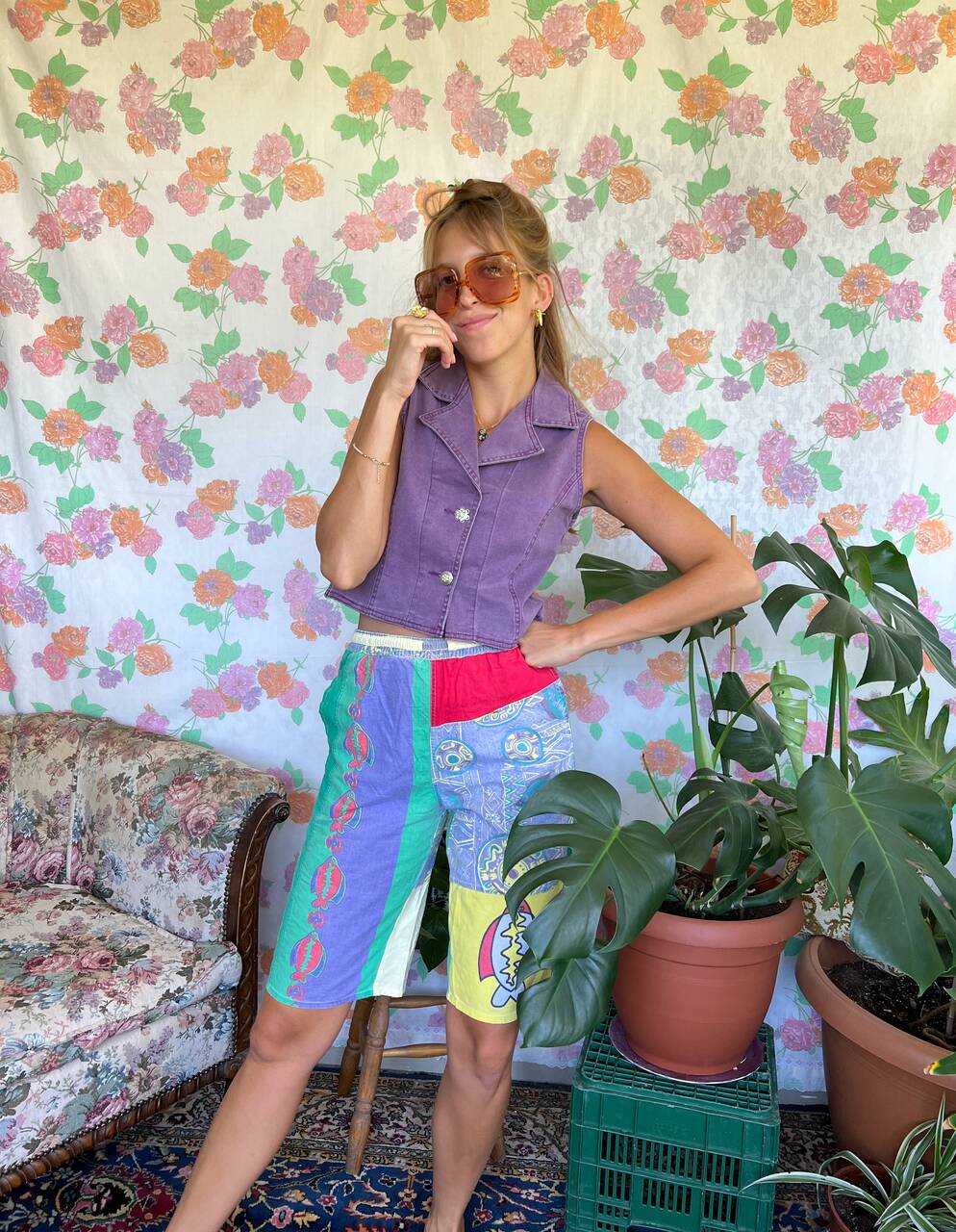 Vintage Fun Colorful Bermuda