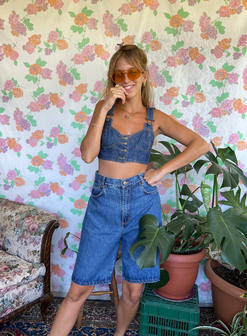 90's Cropped Denim Top