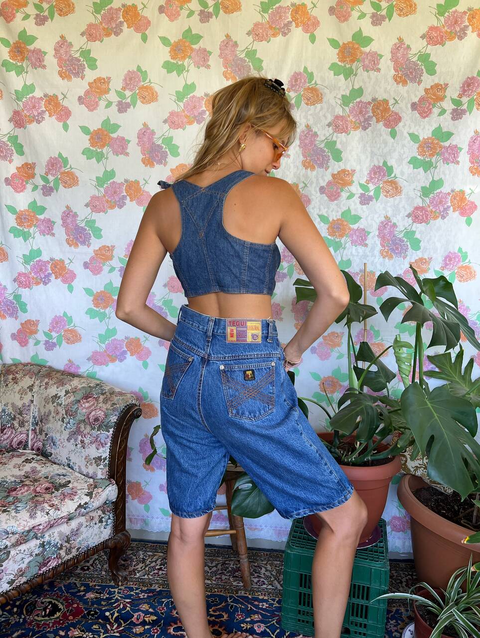 90's Cropped Denim Top