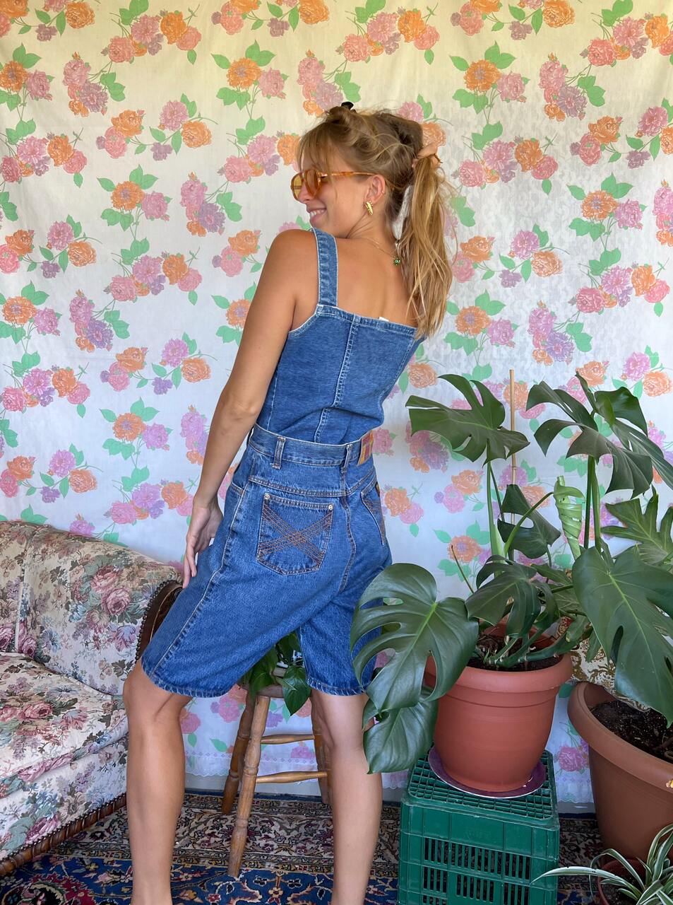 90's Denim Corset Top