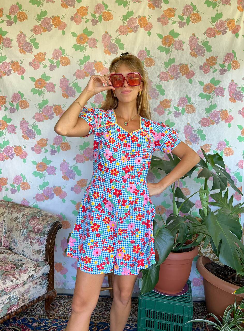 Vintage Printed Summer Dress