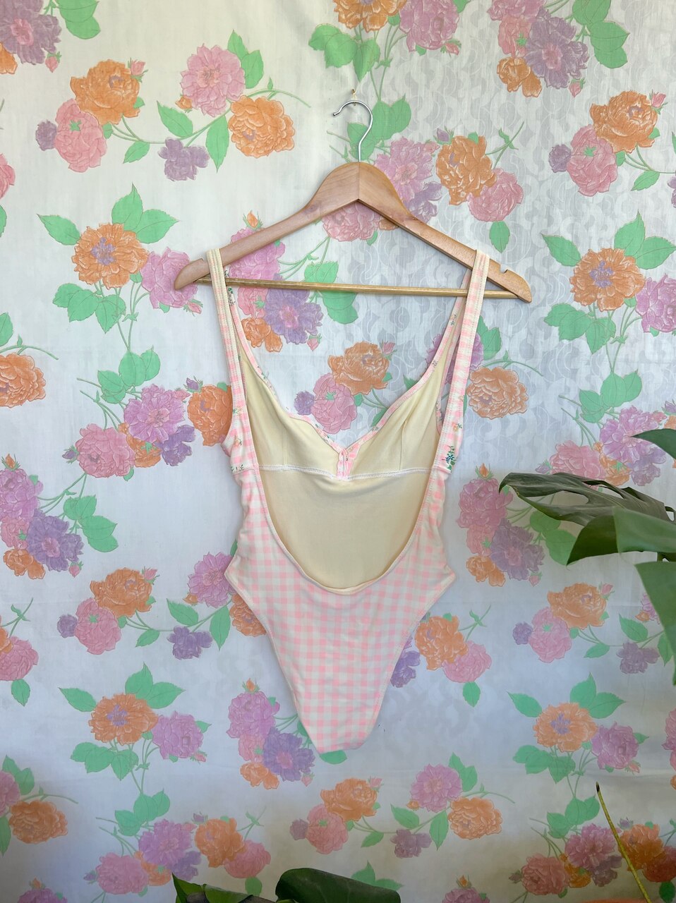 Pastel Pink 90's Vintage Swimsuit
