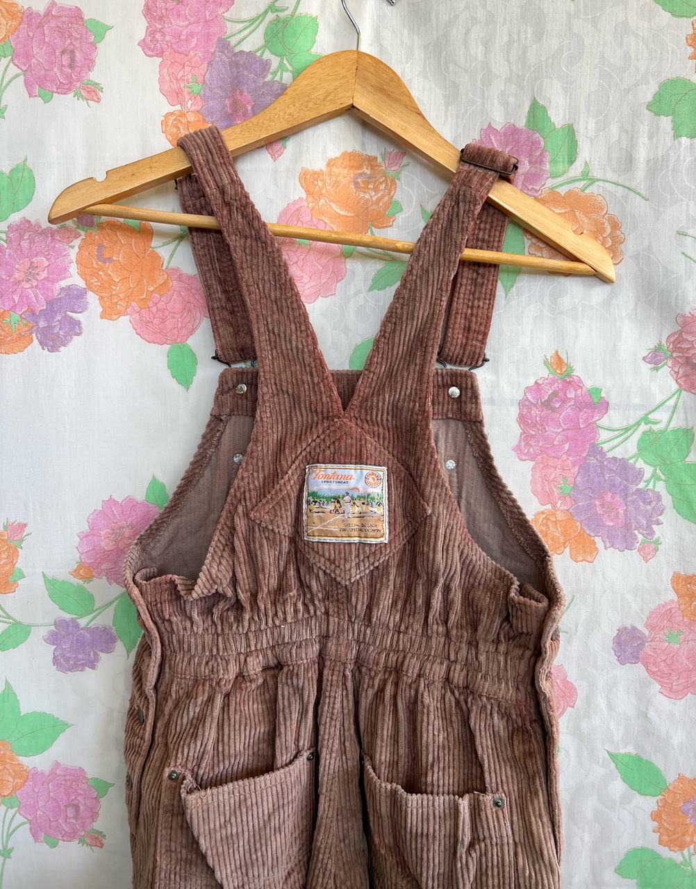 Corduroy Vintage Short Jumpsuit