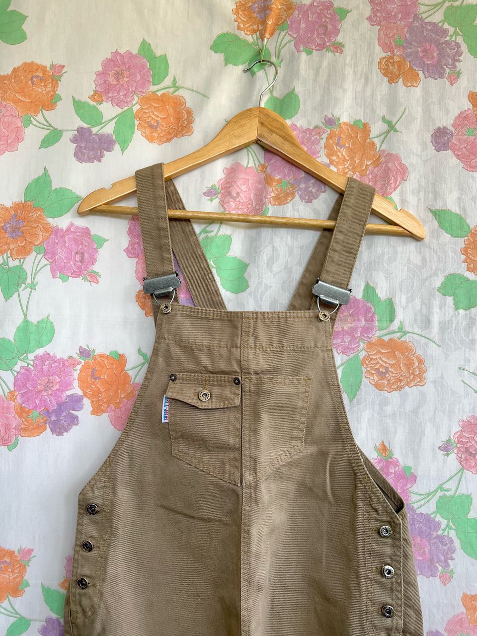 90's Kaki Cargo Jumpsuit