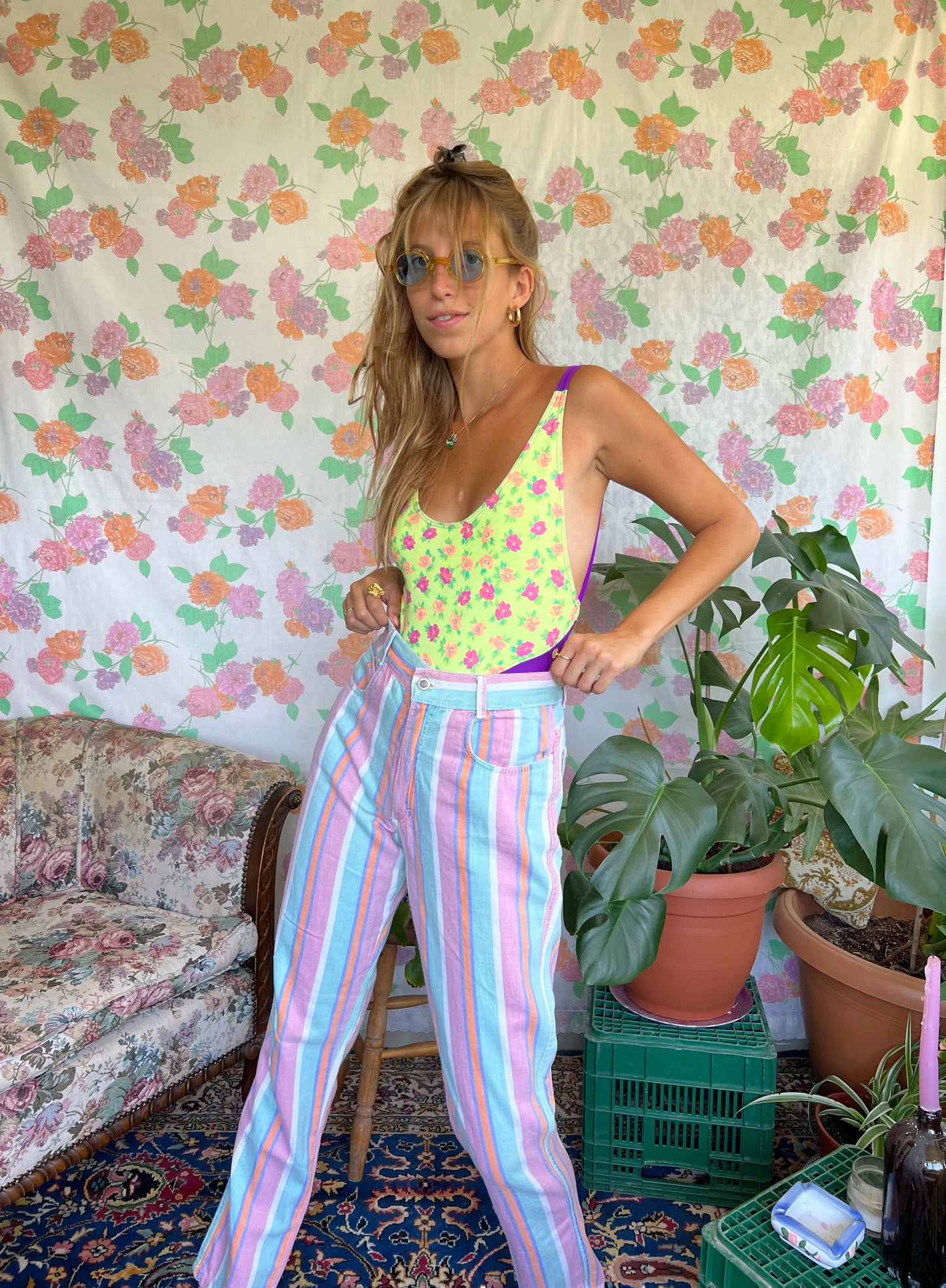 Hamuche 90's Pastel Striped Pants