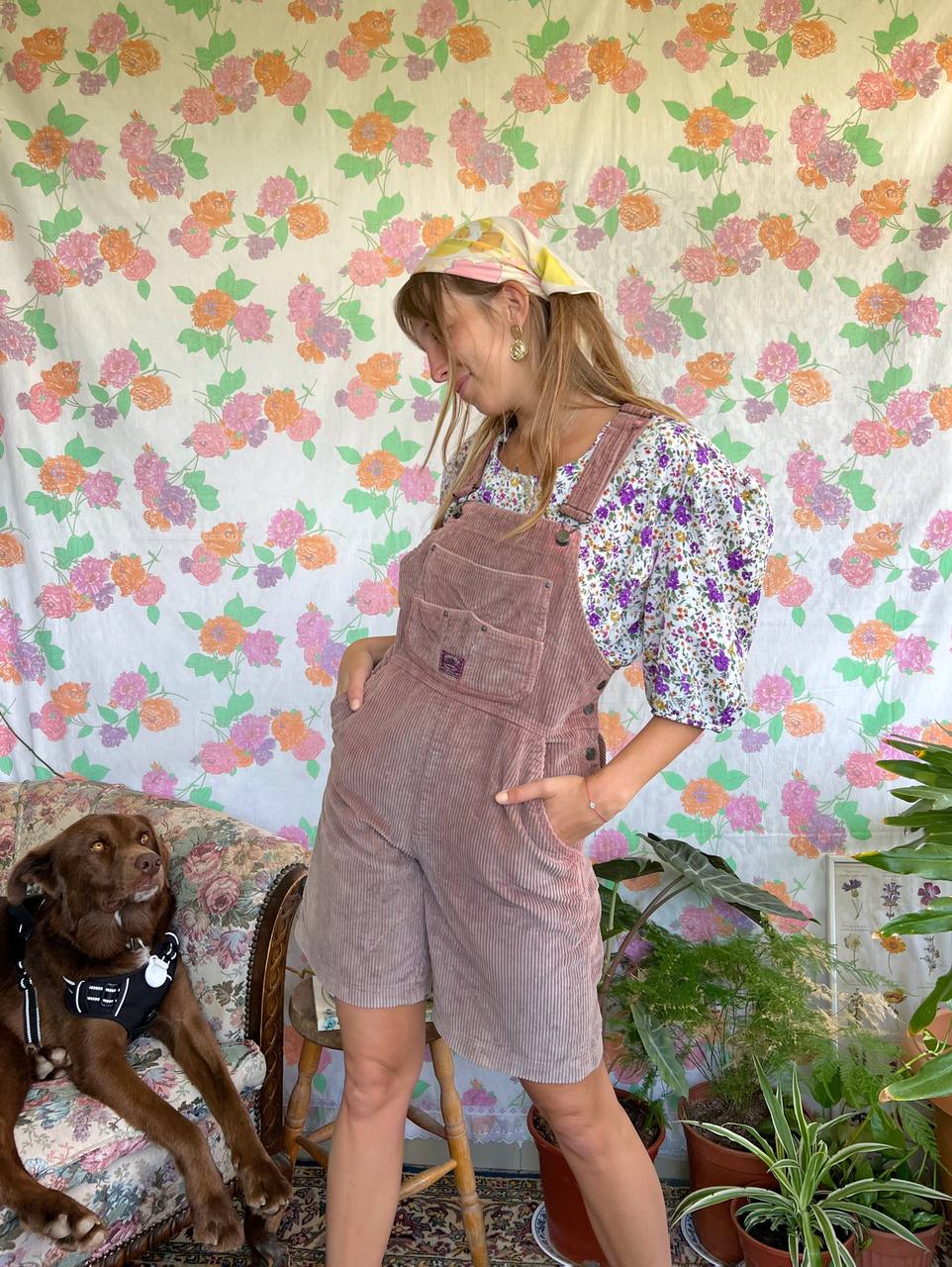 80's Lilac Flower Shirt