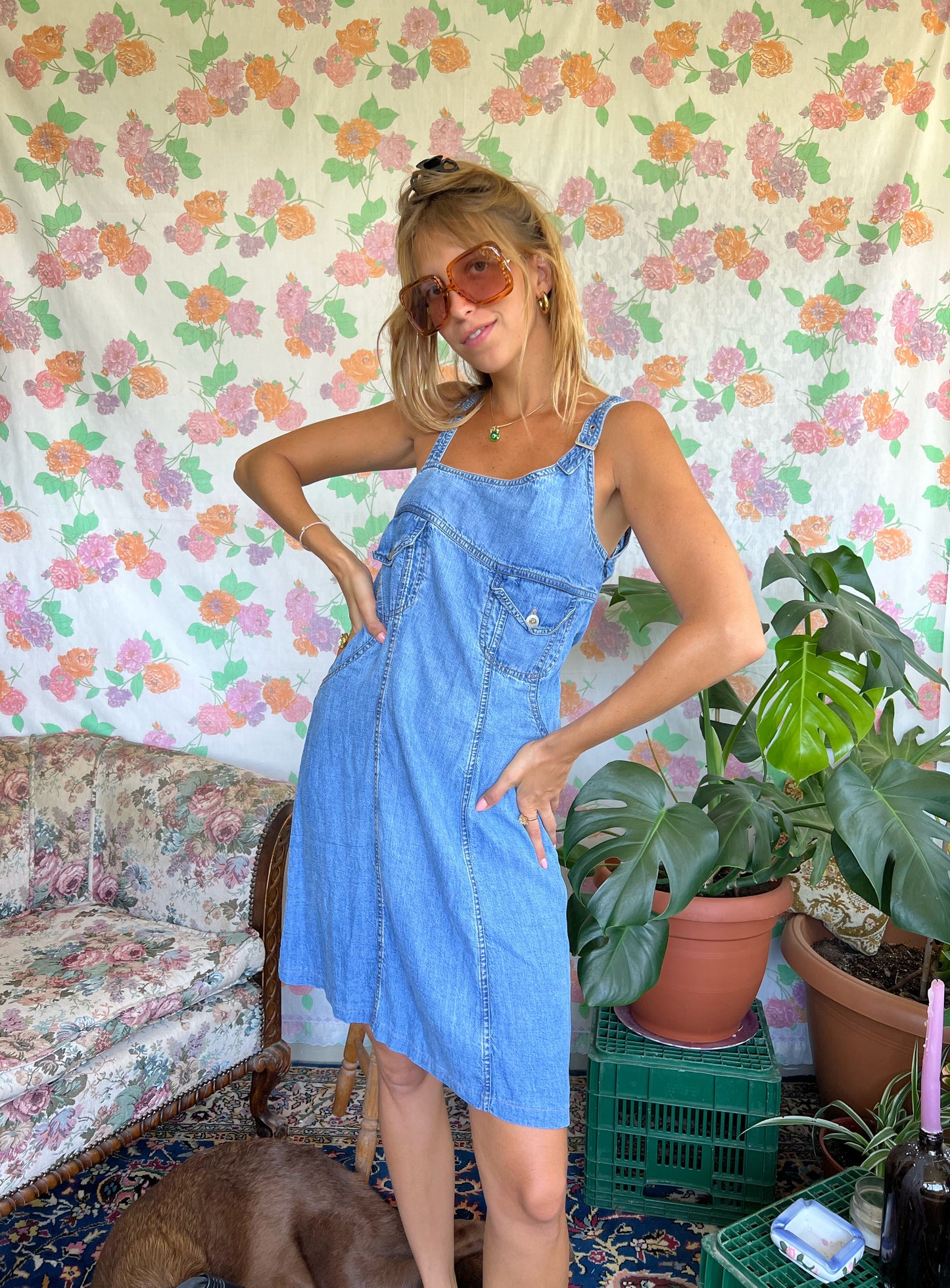 90's Denim Assimetric Dress