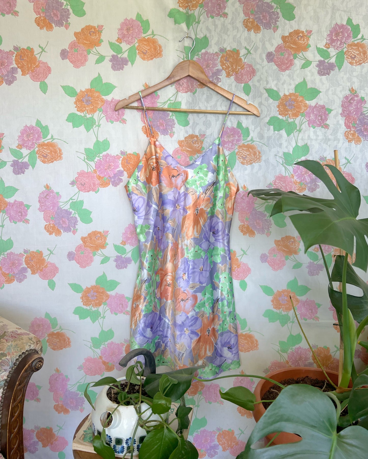 90's Satin Short Slip Dress