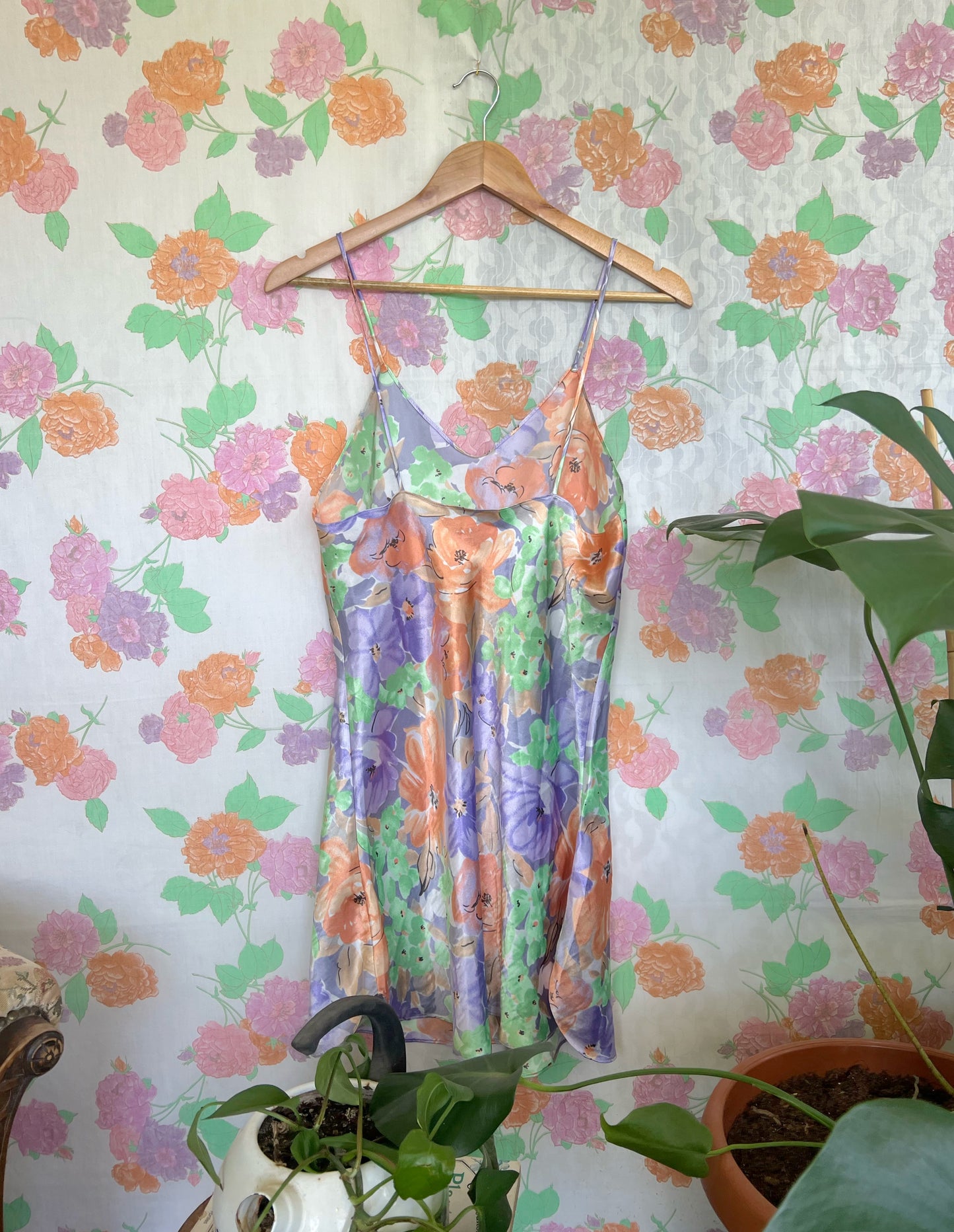 90's Satin Short Slip Dress