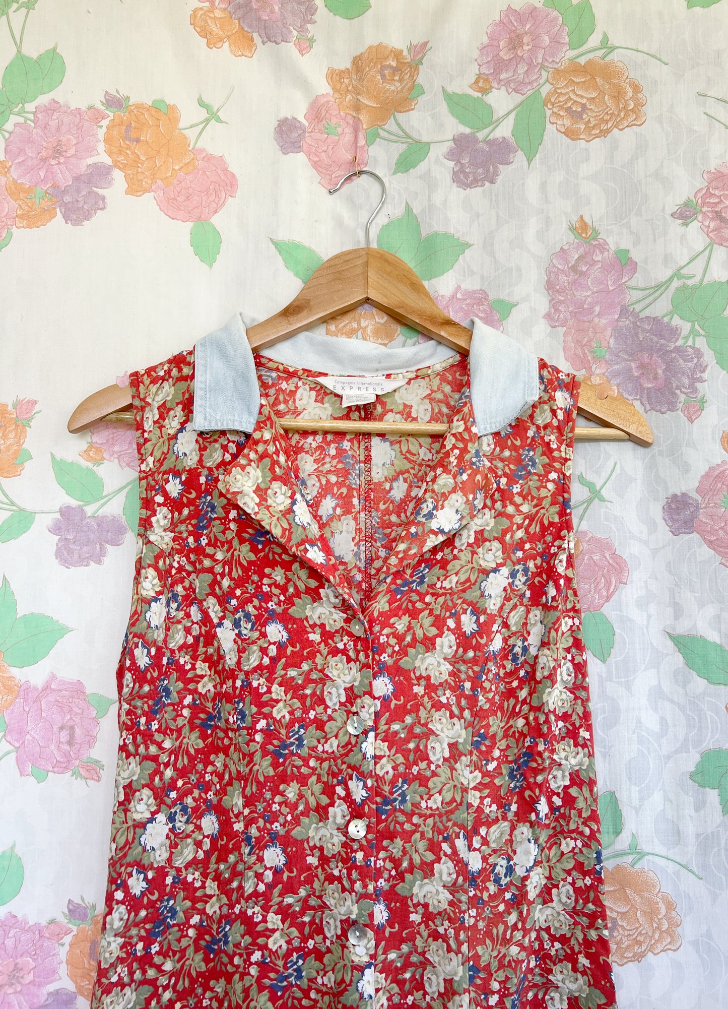 90's Cotton Printed Jumpsuit
