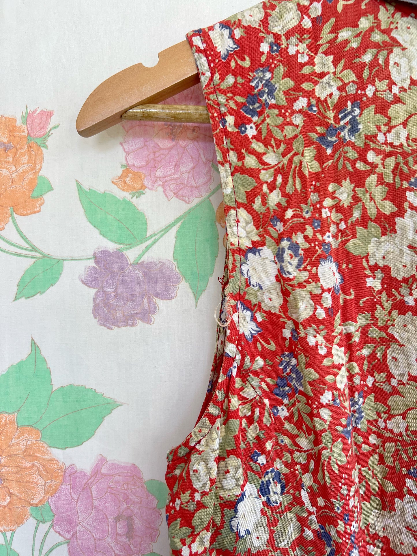 90's Cotton Printed Jumpsuit