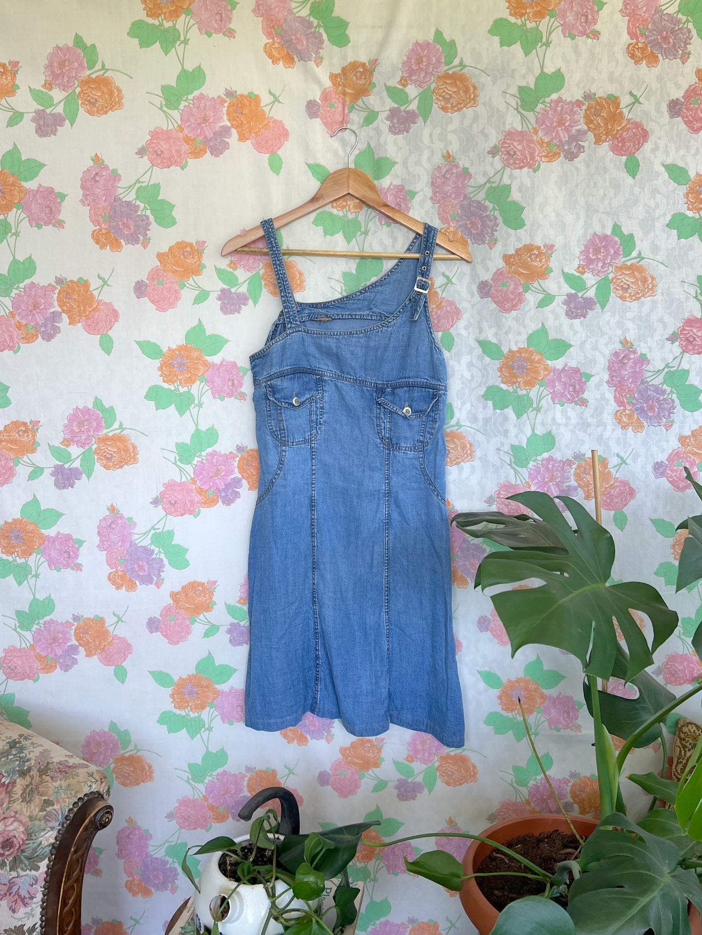 90's Denim Assimetric Dress