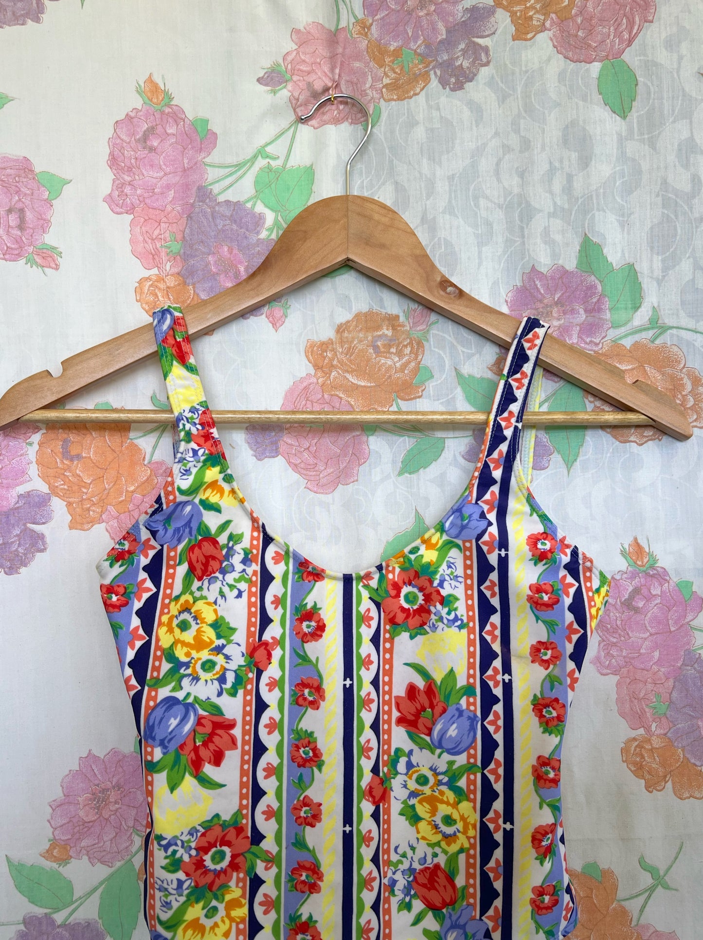 90's Detailed Printed Swimsuit
