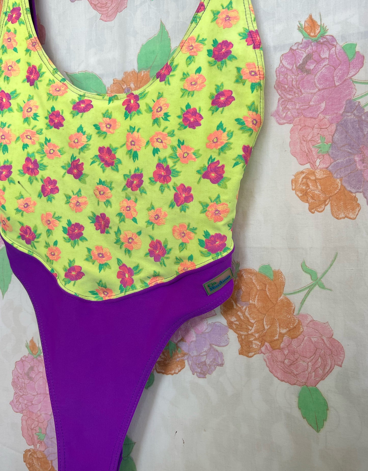 Purple Neon Vintage Swimsuit