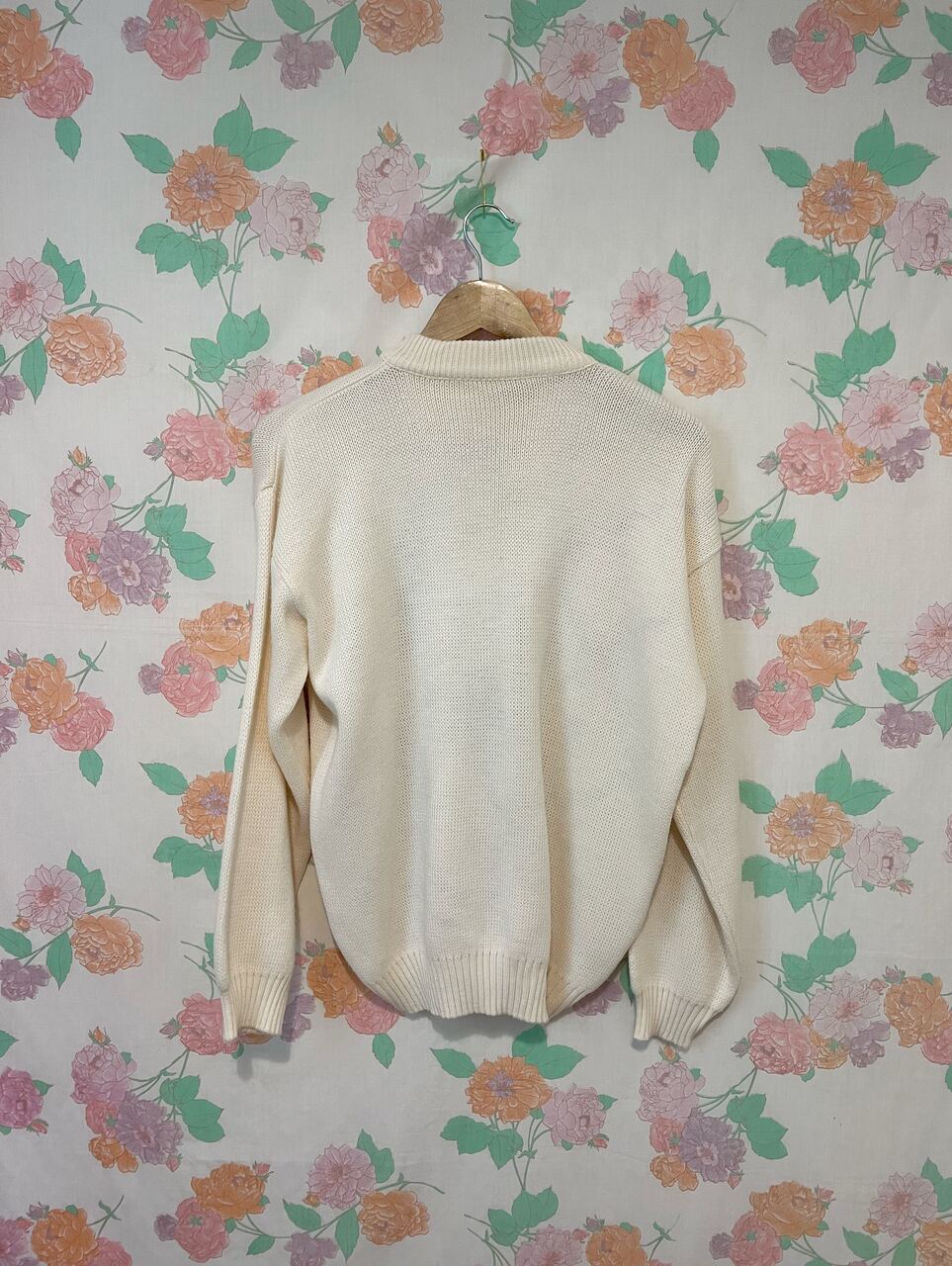 Off-White Floral Knit Sweater