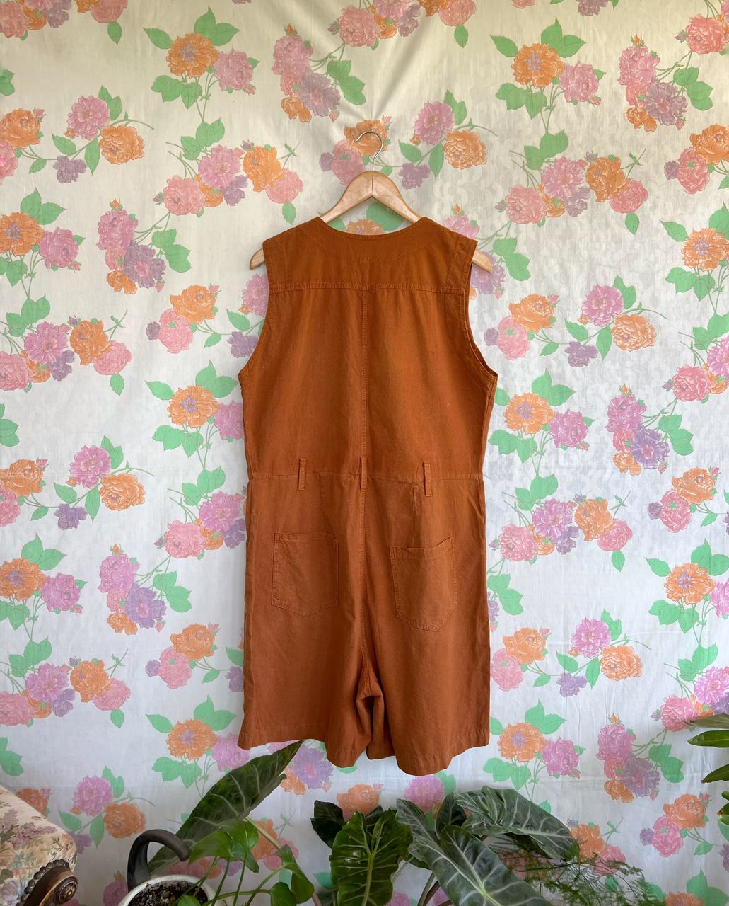 Caramel Vintage Cotton Jumpsuit
