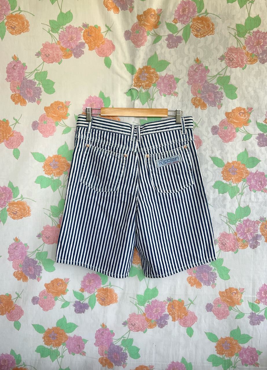 90's Striped Navy&White Bermuda