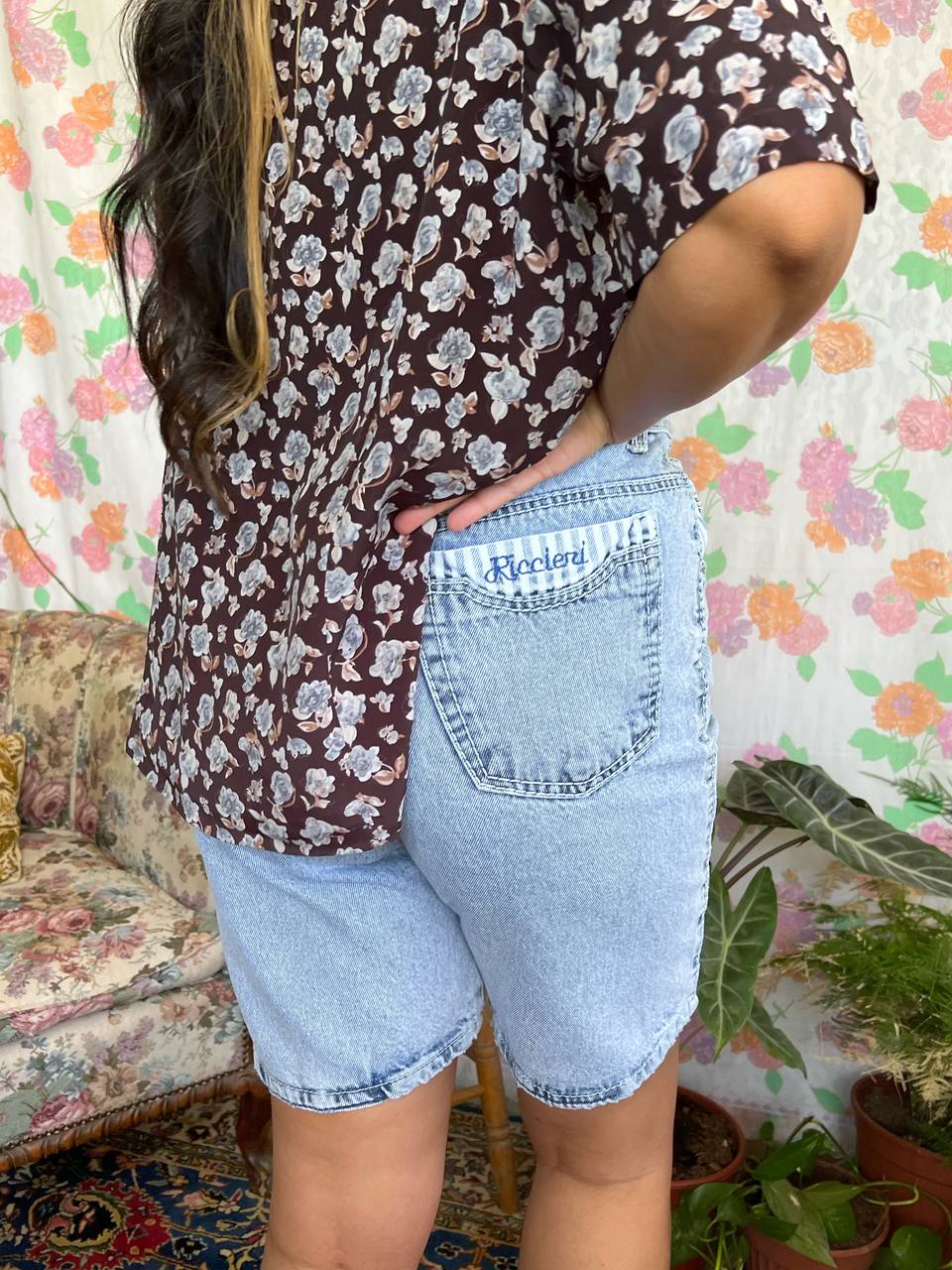 Vintage Denim Detailed Bermuda