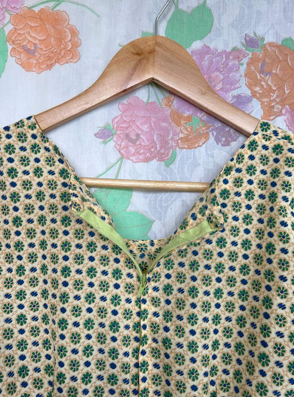 Vintage Pattern Polyester Dress