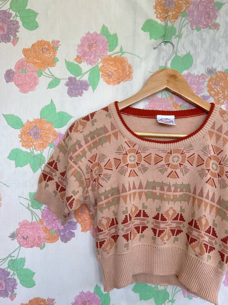 Vintage Ethnic Printed Cropped Top