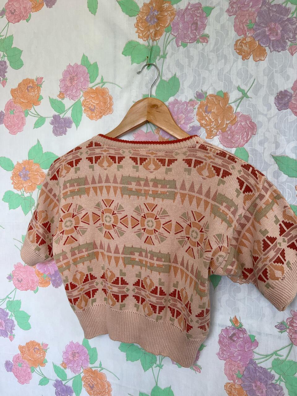 Vintage Ethnic Printed Cropped Top