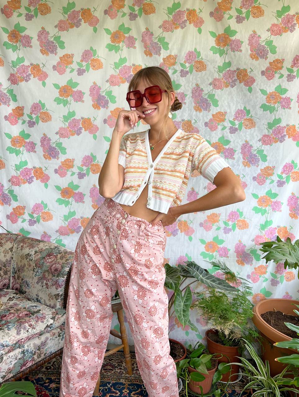 Maria Bonita Cropped Tricot Top