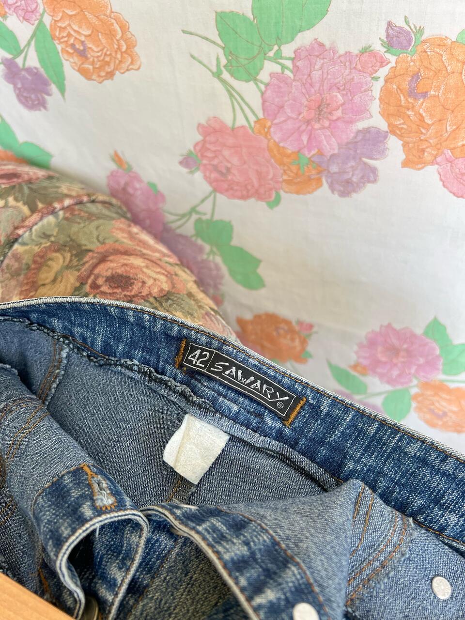 90's Strapless Denim Jumpsuit