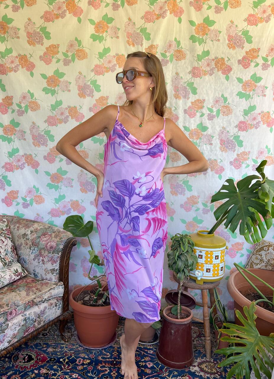 2000's Purple Swirl Dress