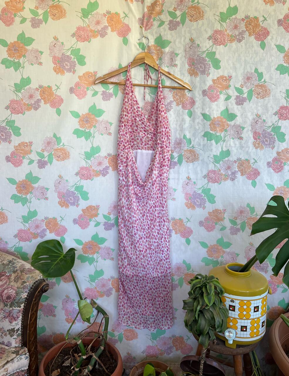 2000's Pink Flower Dress