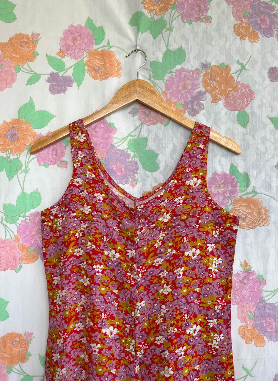 Flowery Vintage Viscose Jumpsuit