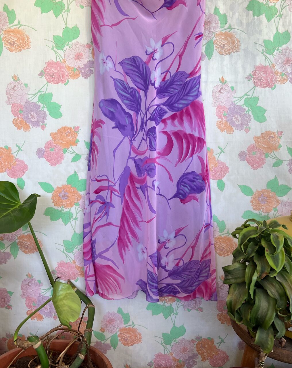 2000's Purple Swirl Dress