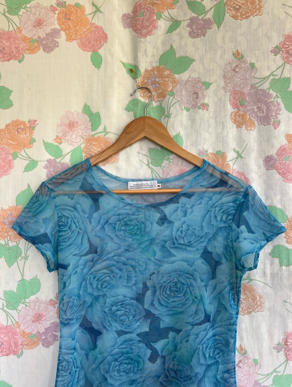 90's Blue Rose Top