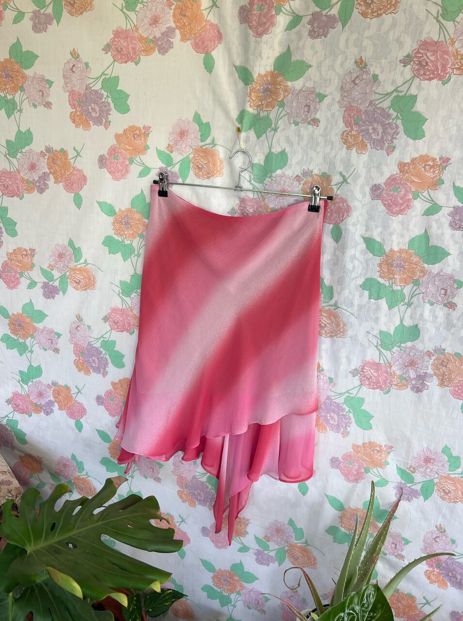 90's Dyed-Printed Skirt