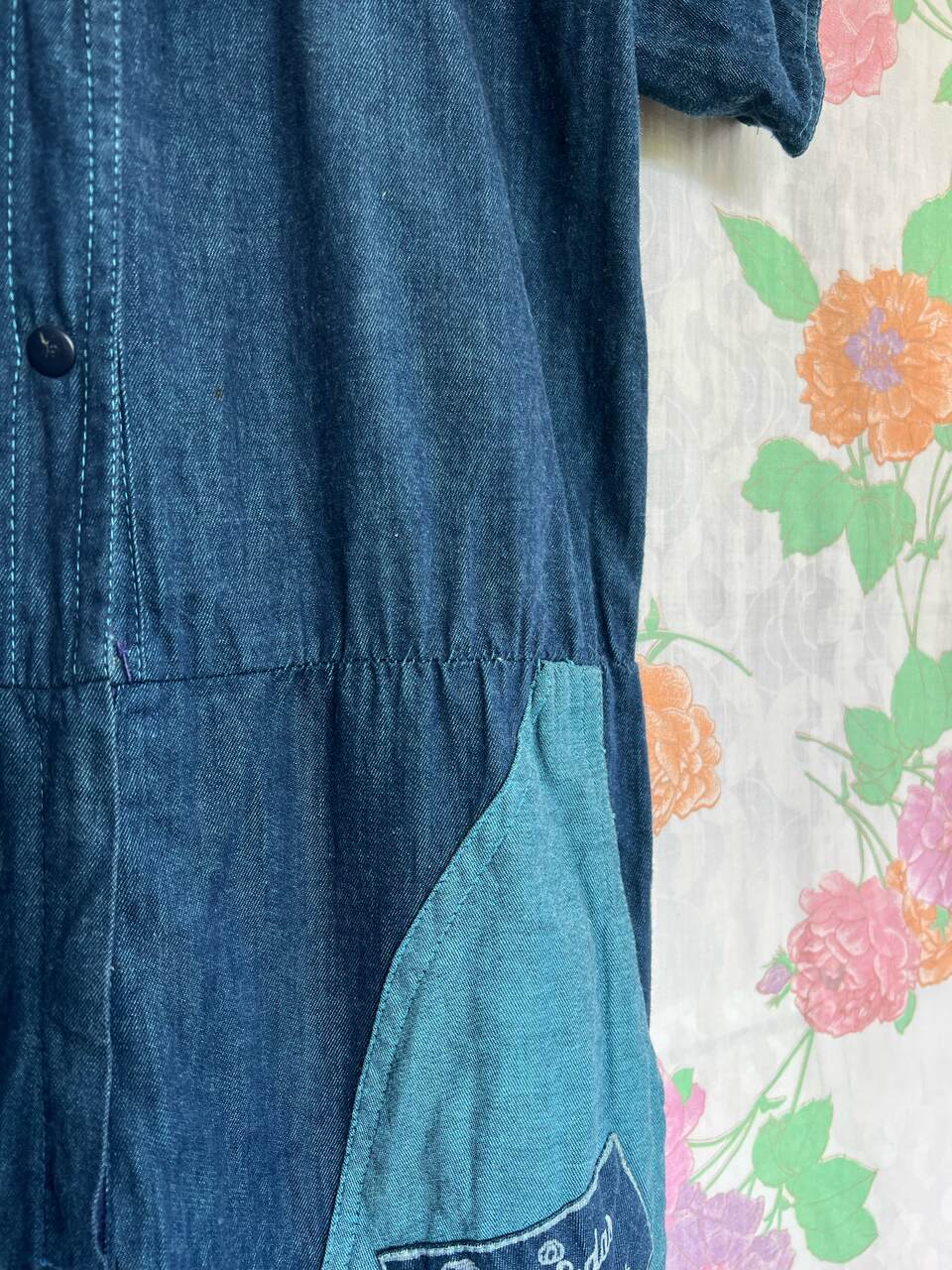 Unique 80's Blue Jumpsuit