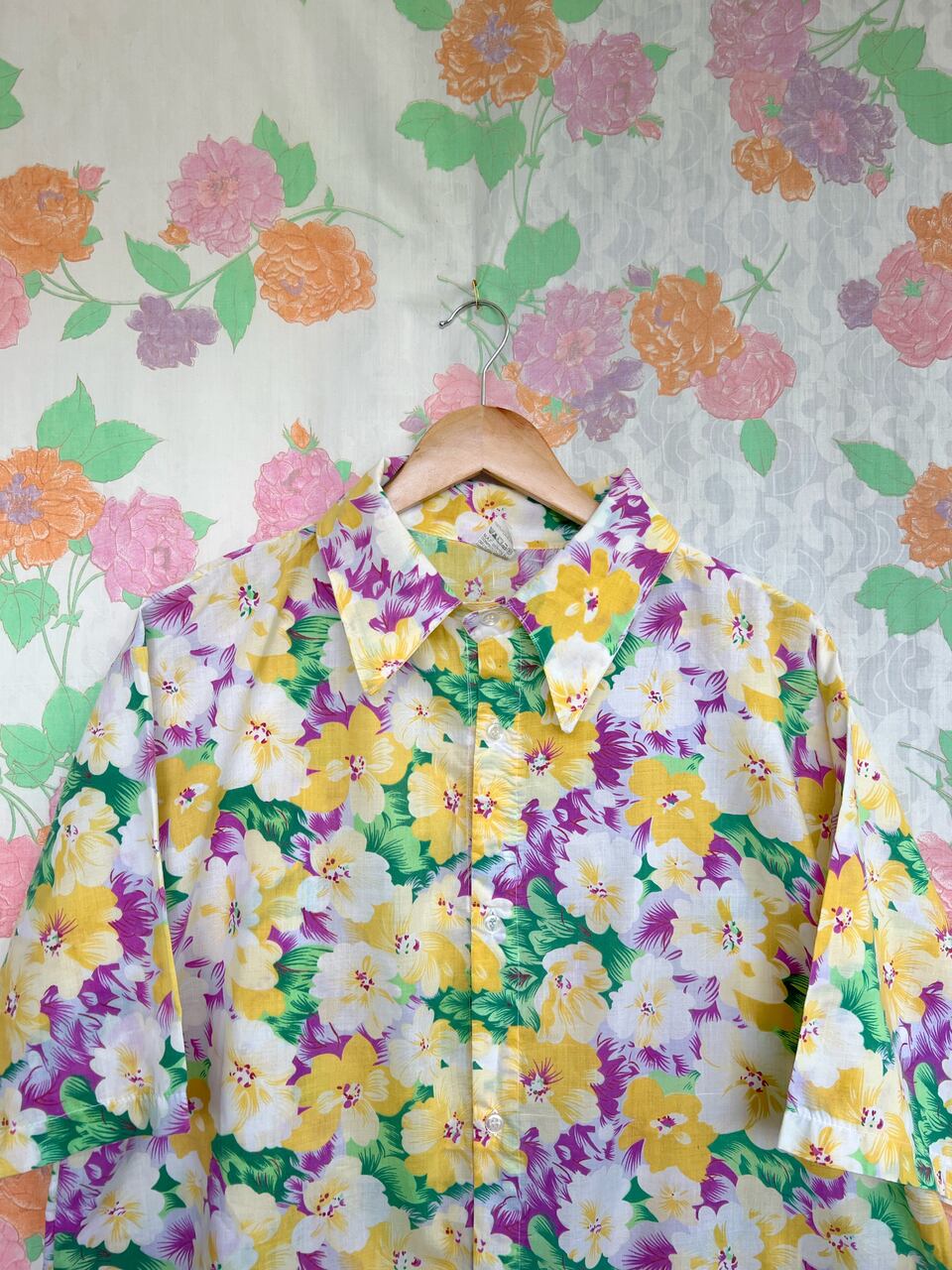 Cotton Vintage Flower Shirt