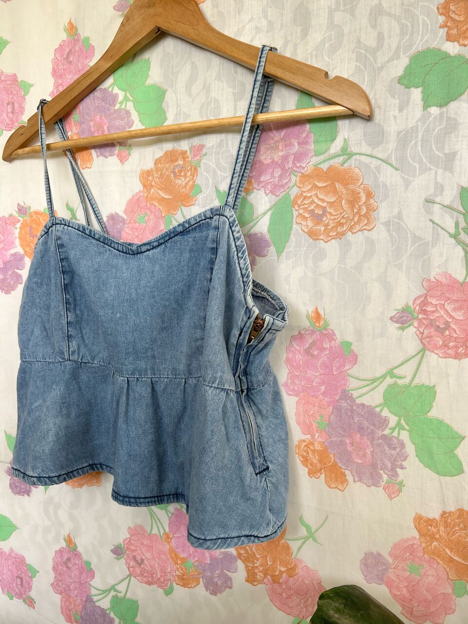 90's Denim Sleeveless Cropped Top