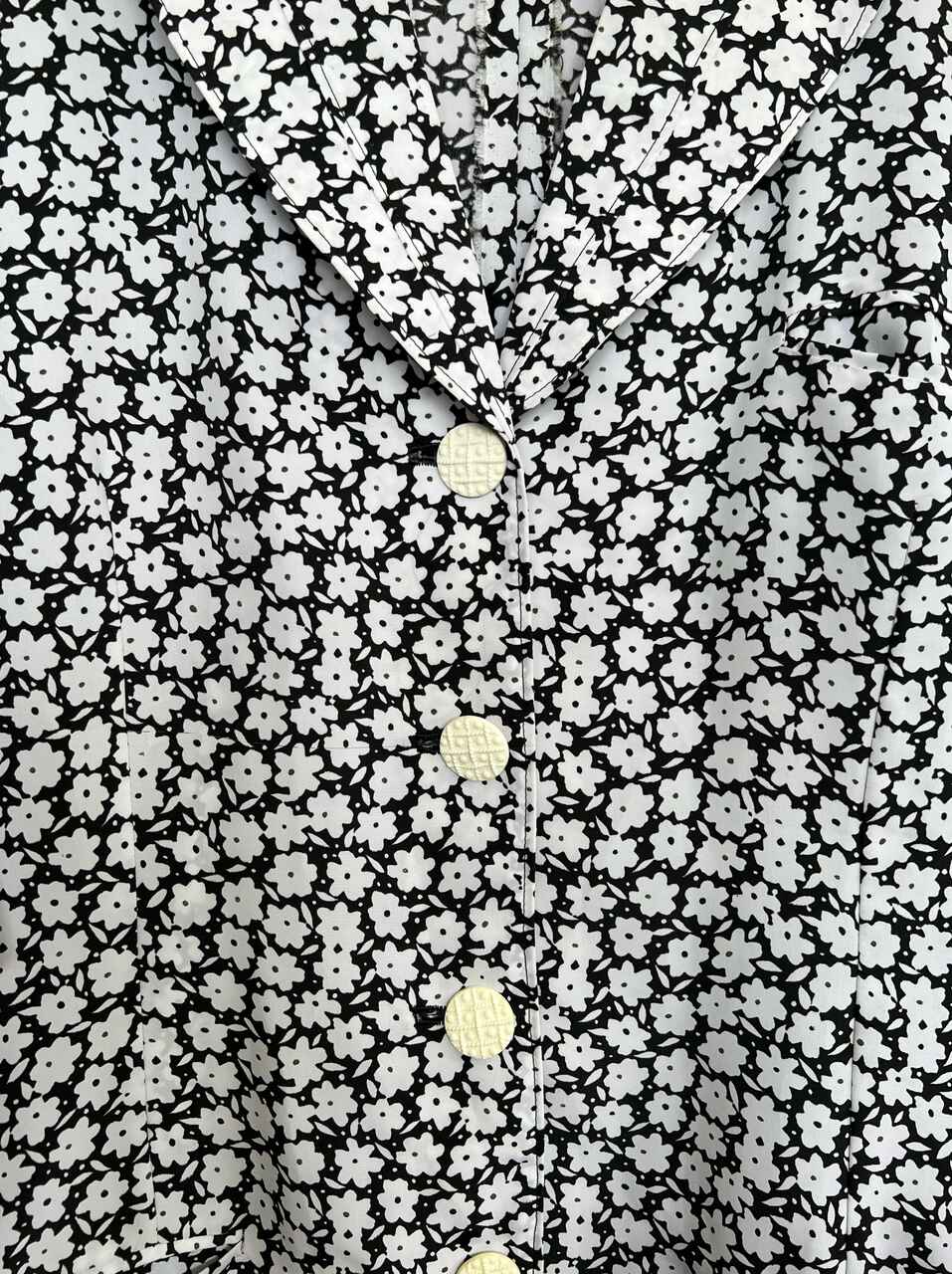 B&W Oversized Flower Shirt