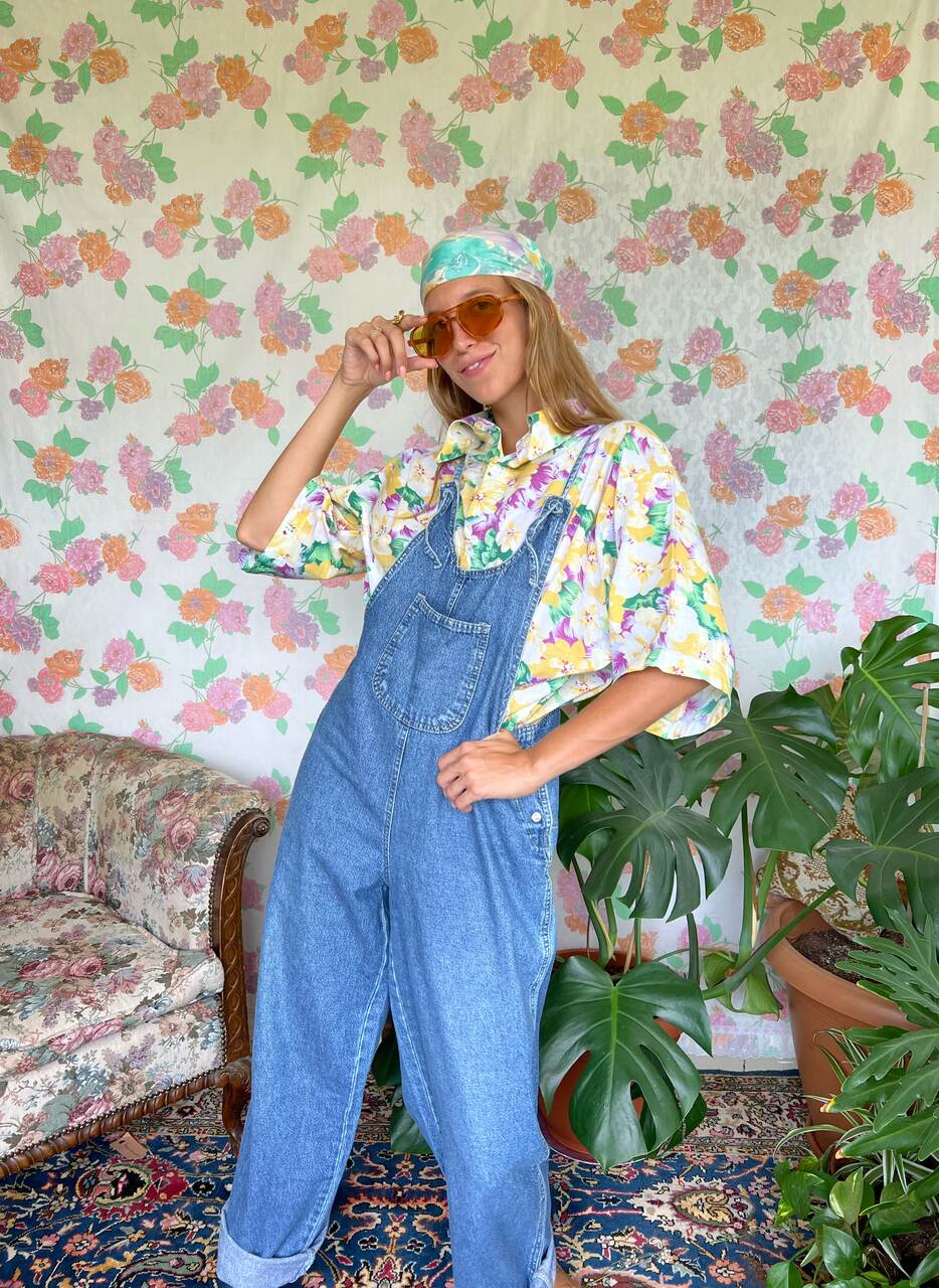 Cotton Vintage Flower Shirt