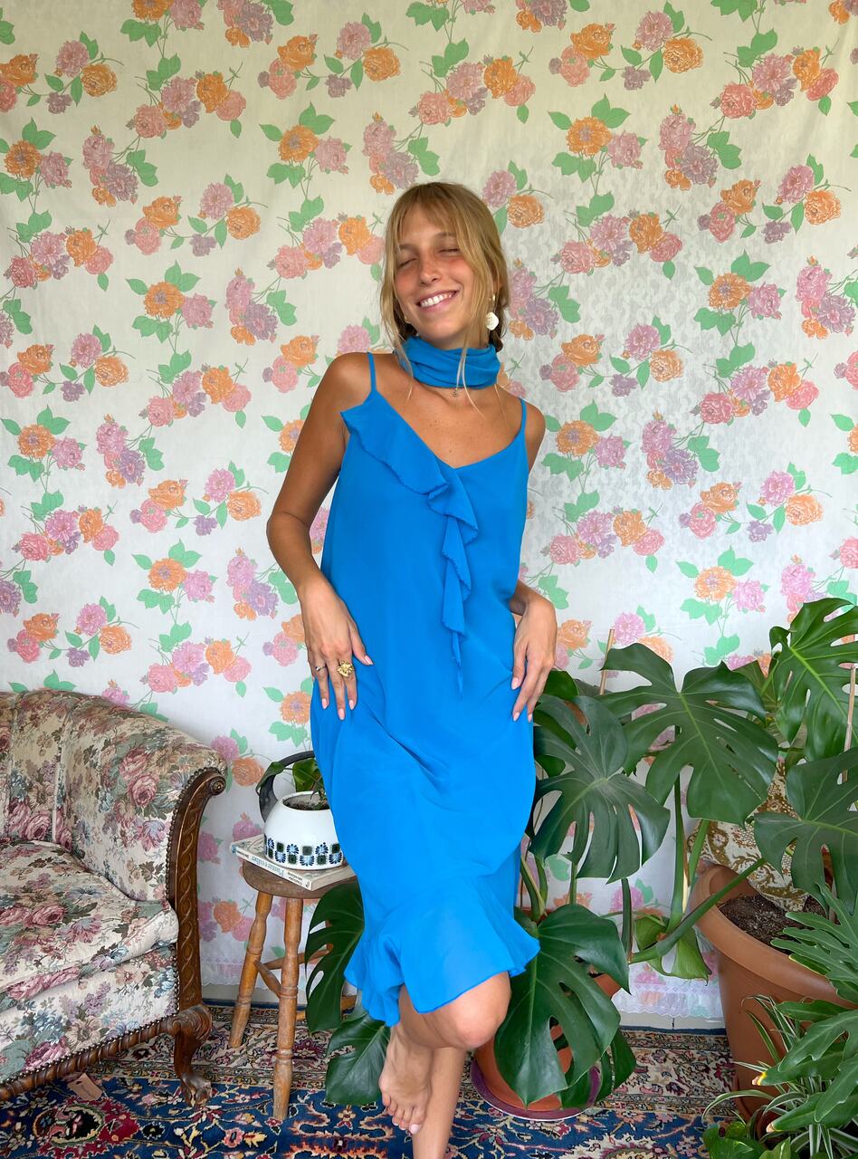 90's Blue Slip Dress